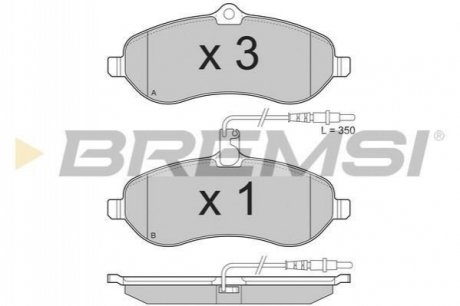 BP3283 BREMSI Тормозные колодки перед. Scudo/Expert 07-