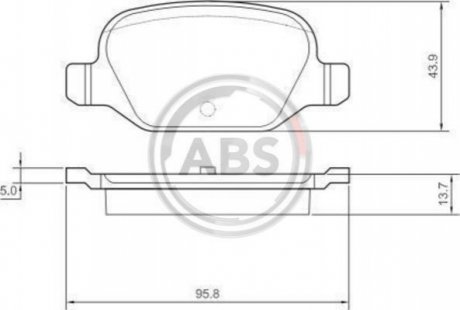 37311 A.B.S. Колодки гальмівні задн. 500/Punto (99-21)