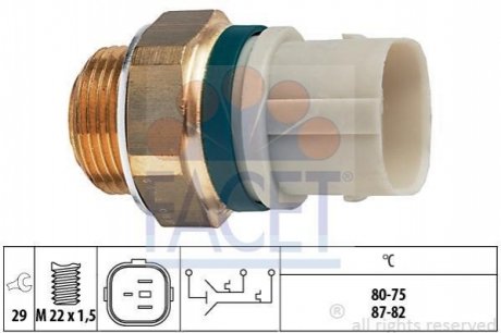 7.5654 FACET Датчик включения вентилятора T4 2.4D -98