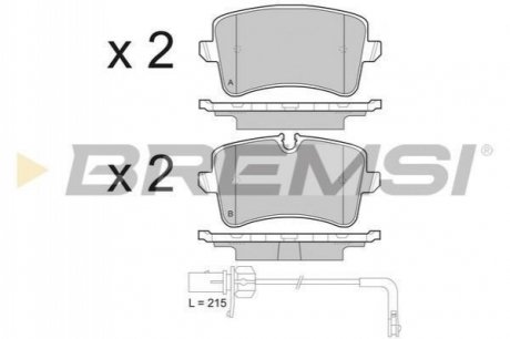 BP3493 BREMSI Тормозные колодки зад. Audi A6 10- (TRW)