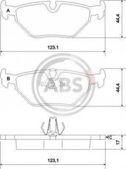 36908 A.B.S. Тормозные колодки зад. BMW 5 (E39) 96-03