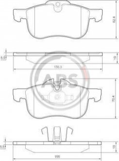 37151 A.B.S. Колодки гальмівні пер. rover 75 99-06