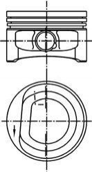 99452620 KOLBENSCHMIDT Поршень в комплекті на 1 циліндр, 2-й ремонт (+0,50)