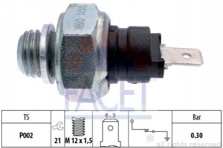 7.0001 FACET Датчик тиску оливи OM 601/611 >03