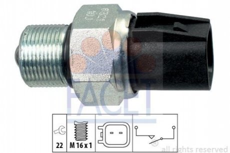 7.6321 FACET Датчик зад хода Transit V184 00-06