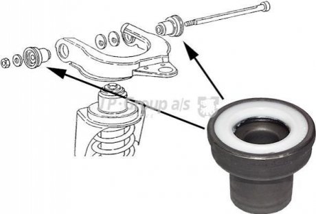 1140201000 JP GROUP Сайлентблок рычага перед/верх. T3