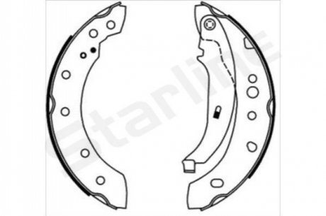 BC 08680 STARLINE Гальмівні колодки барабанні