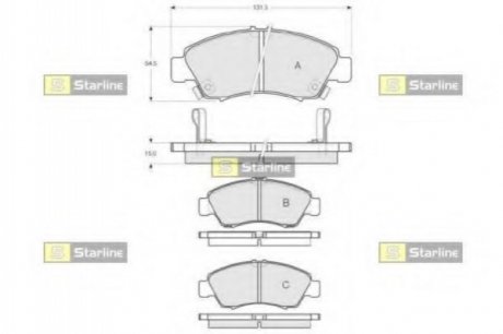 BD S151 STARLINE Гальмівні колодки дискові