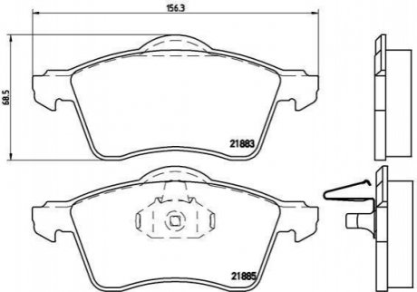 P85 047 BREMBO Гальмівні колодки дискові