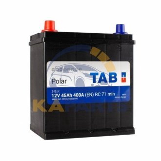 246545 TAB АКБ TAB POLAR S, L"+" 45Ah, En400 (196 x 134 x 205/226) лівий  "+" DIN JIS 54422, днищевая пл.:b01