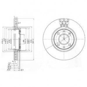 BG3574 Delphi Диск гальмівний CITROEN/FIAT/PEUGEOT Nemo/500/Doblo/Panda/Stilo/Bipper "F D=257mm "01>>