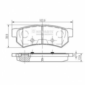 N3610907 NIPPARTS Гальмівні колодки