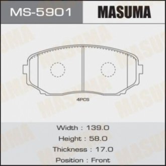 MS5901 MASUMA Колодки дискового тормоза