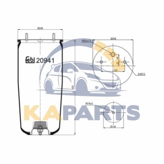 20941 FEBI BILSTEIN Пневмоподушка подвески без поршня