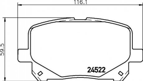 NP1065 NISSHINBO Колодки тормозные дисковые передні Lexus RX 300(00-03)/Toyota Camry 2.4, 3.0 (01-06) (NP1065) NISSHINBO