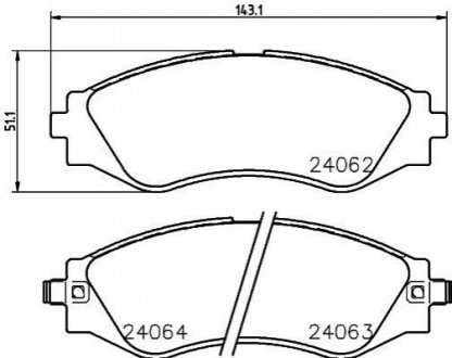 NP6029 NISSHINBO Гальмівні колодки CHEVROLET/DAEWOO Lacetti/Nubira/Optra \'\'F