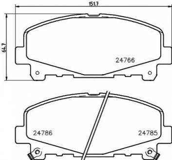 NP8035 NISSHINBO Колодки тормозные дисковые передні Honda Accord VIII 2.0, 2.4 універсал (08-) (NP8035) NISSHINBO