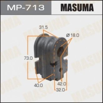 MP713 MASUMA Втулка стабилизатора переднего Nissan Micra (02-07), Tida (15-) (Кратно 2 шт) (MP713) Masuma