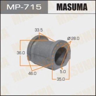 MP715 MASUMA Втулка стабилизатора переднего Honda CR-V (02-06), FR-V (05-09) (Кратно 2 шт) (MP715) Masuma