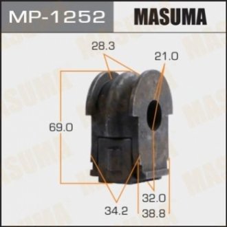 MP1252 MASUMA Втулка стабилизатора переднего Nissan Qashqai (13-17) (Кратно 2 шт) (MP1252) Masuma