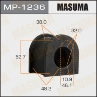 MP1236 MASUMA Втулка стабилизатора переднего Toyota Hilux (15-) (Кратно 2 шт) (MP1236) Masuma