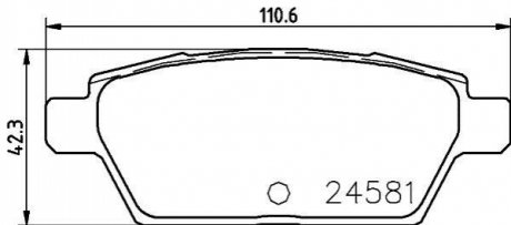 NP5026 NISSHINBO Колодки тормозные дисковые задние Mazda 6 2.3, 3.7 (05-) (NP5026) NISSHINBO