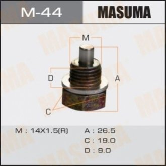 M44 MASUMA Пробка сливная поддона (с шайбой 14x1.5mm) Mazda (M44) MASUMA