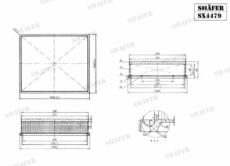 SX4479 SHAFER Фильтр повітряний VW Crafter 2.0D (16-), Man Tge (17-), (з передфільтром)