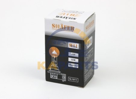 Лампа галогенова H11 12V 55W PGJ19-2 (картона упаковка 1шт) SL1011