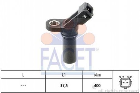 9.0188 FACET Датчик оборотов коленвала а Ford Transit 2.0-2.3 i 94-> (9.0188) FACET