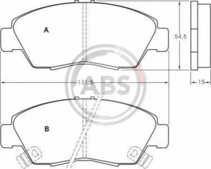 36784 A.B.S. Гальмівні колодки перед. Honda Civic 87-01 (sumitomo)