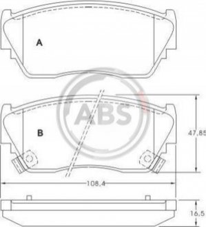 36728 A.B.S. Колодки гальмівні пер. Sunny/100NX 90-96