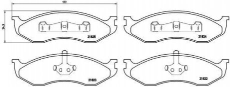 P37 004 BREMBO Гальмівні колодки дискові