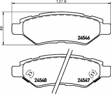 P09 014 BREMBO Гальмівні колодки дискові