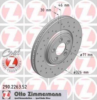 290226352 ZIMMERMANN Диск гальмівний SPORT Z