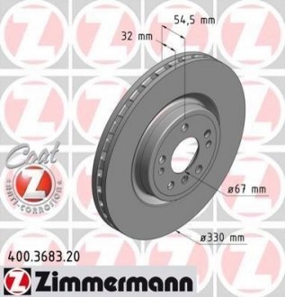 400368320 ZIMMERMANN Диск тормозной