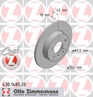 430148520 ZIMMERMANN Диск гальмівний Coat Z