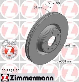 100337820 ZIMMERMANN Диск тормозной