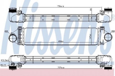 96349 NISSENS Радиатор інтеркулера