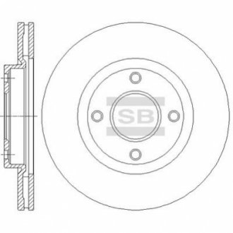 SD4238 Hi-Q (SANGSIN) Гальмівний диск передній