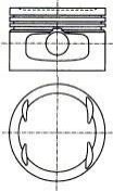 87-124806-00 NURAL Поршень в комплекті на 1 циліндр, 1-й ремонт (+0,40)