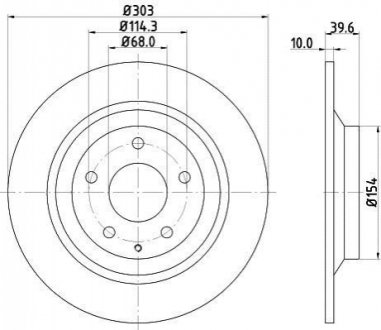 8DD355118541 HELLA Тормозной диск