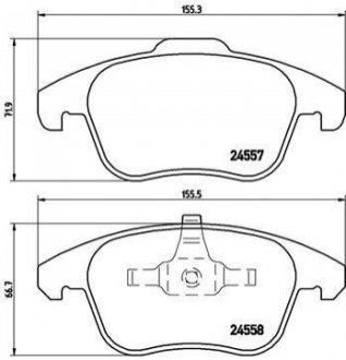 P61086 BREMBO Колодки дискового тормоза