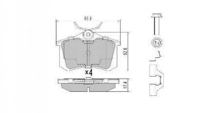 FBP057501 FREMAX Комплект тормозных колодок