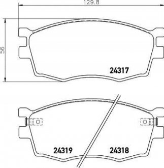 NP6008 NISSHINBO Гальмівні колодки HYUNDAI/KIA Accent/Pride/Rio "F "00>>