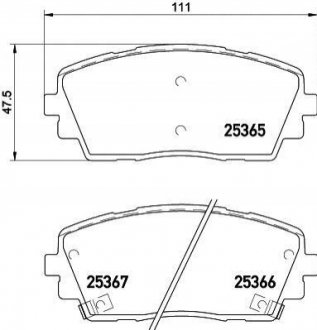 NP6065 NISSHINBO Колодки тормозные дисковые передні Kia Picanto 1.0, 1.1 (11-) (NP6065) NISSHINBO