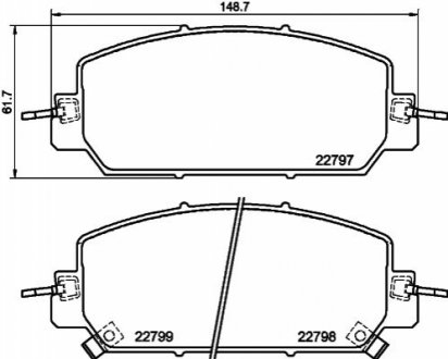 NP8054 NISSHINBO Гальмівні колодки HONDA CLARITY седан (ZC_); CR-V V (RW_, RT_) Front Axle