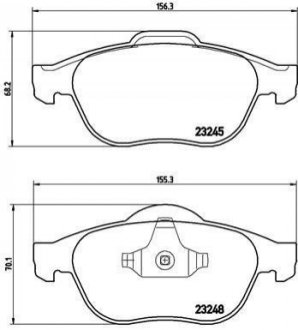 P68 032 BREMBO Гальмівні колодки дискові