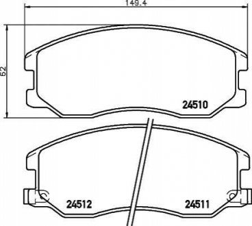 NP6075 NISSHINBO Колодки тормозные дисковые передние Chevrolet Captiva 2.0, 2.2, 2.4 (06-) (NP6075) NISSHINBO