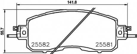 NP2040 NISSHINBO Колодки тормозные дисковые передні Nissan Teana 2.5 (13-) (NP2040) NISSHINBO